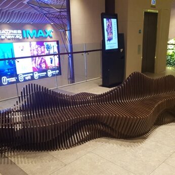Artistic Benches made of cnc cut wood